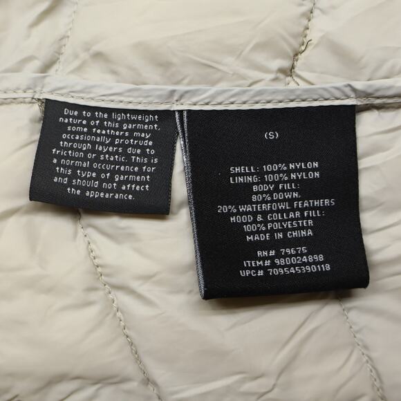 London Fog Women's Lightweight Packable Down Filled Hooded Jacket Taupe Sz S - Picture 5 of 8